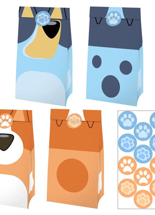 Nuovo cartone animato Cani Decorazione festa di compleanno Set completo Kit Cane blu Buon compleanno Piatti Tovaglioli Tazze Articoli per la tavola Bomboniera per bambini