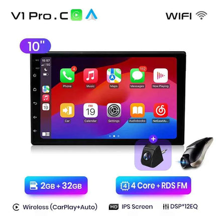Junsun Qualcomm 8-Core 360 View Camera Universal Stereo 7" 9" 10" Car Radio CarPlay Android Auto Multimedia Player GPS DSP WiFi