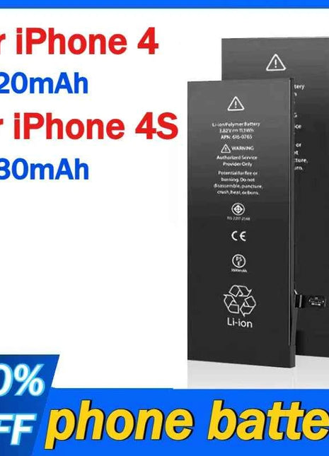 1420mAh 1430mAh Mobile Phone Battery For iPhone 4 4S Batteries