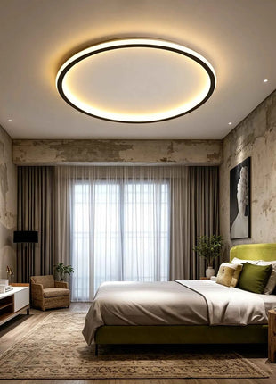 Lampada da Soffitto LED Ultrasottile AuroraRealm, Illuminazione Moderna per Soggiorno con Telecomando, Lampadario per Camera da Letto e Balcone