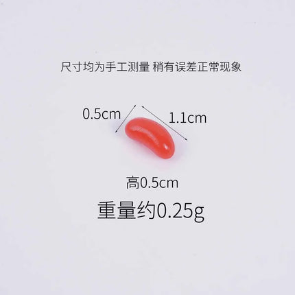 20pcs Mini Candy Fondant Fruit Candy Pop Artificial Candy Beans Miniature Food Play Handmade Simulation Home Decor Decorations
