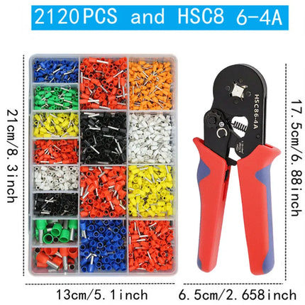 Terminale a crimpare tubolare VE, set combinato di pinze terminali a crimpare multiple, connettore per apparecchiature elettriche, pinze a crimpare