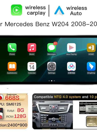 12.3"Android 14 Car Multimedia For MercedesBenz W204 W205 2007-2018 Wireless Auto Radio Player Stereo Screen Head Unit Carplay