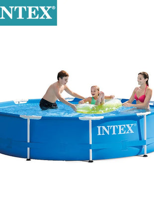 Piscina Rotonda Intex 28200 con Telaio, Piscina per Bambini e Famiglie da Esterno, 305cm x 76cm, Piscina Singola