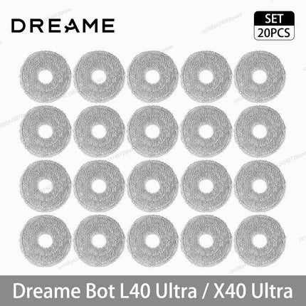 Dreame L40 Ultra / X40 Ultra Vacuum Cleaner Replacement Accessories Main Side Brush HEPA Filter Mop Cloths Dust Bag Spare Parts