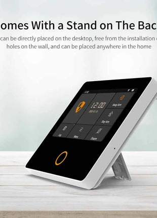 Staniot WiFi SecPanel 5 sistema di allarme domestico Wireless Tuya Smart 4.3 "Kit di sicurezza Touch Screen sirena integrata APP telecomando,Batteria integrata da 1500 mAh, supporto per Alexa