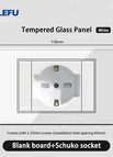 Glass White / Schuko Socket