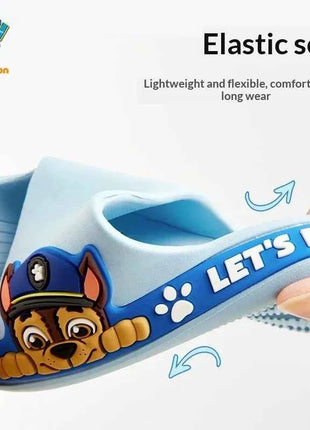 Paw Patrol Chase Zoccoli per bambini Scarpe per bambini per interni ed esterni, Decorazione traspirante con suola antiscivolo ad asciugatura rapida, comode pantofole
