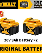 100% Authentic Dewalt 18V/20V 6.0Ah Li-Ion Replacement Battery for Power Tools, Compatible with DCB200 DCB202 DCB205 DCB206 DCB209