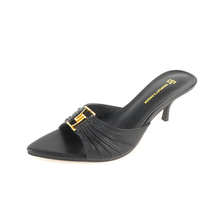 2024 Pantofole da donna nuove estive a punta con bocca di pesce Tacchi alti Pantofole da esterno antiscivolo sexy GJ Scarpe singole decorative in metallo