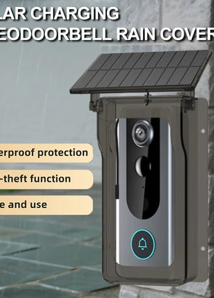 Campanello senza fili Copertura solare per carica pioggia Porta digitale Peephol Tuya Wifi Telecamera di sicurezza Citofono Video Smart Ring Campanello per porta