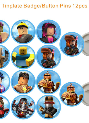 Set di Favori per Feste di Compleanno a Tema Roblox - Braccialetti Slap, Timbri e Adesivi per Bambini, Riempitivi per Sacchetti Regalo e Decorazioni per Feste