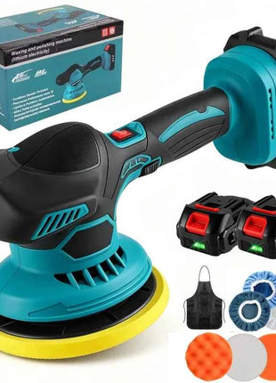 Utensile Elettrico a 6 Velocità per Lucidatura, Pulizia, Ceratura, Levigatura del Legno e Rimozione della Ruggine, Compatibile con Batterie Makita ﻿   Lucidatrice per Auto Senza Fili