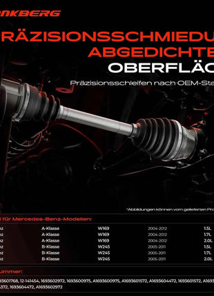Frankberg 1x Set Giunto Semiasse Anteriore per Mercedes-Benz Classe A W169 Classe B W245 A1693601768 1693601768 12-141454