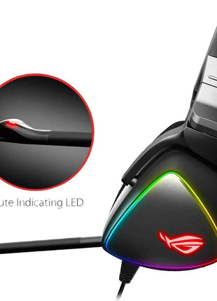 ASUS RGB QUAD-DAC GAMING HEADSET 7.1 Channel USB Over-Ear Headphones PC PS4 PS5 Xbox One Noise Cancelling Soft Earmuff