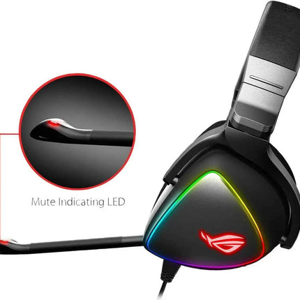 ASUS RGB QUAD-DAC GAMING HEADSET 7.1 Channel USB Over-Ear Headphones PC PS4 PS5 Xbox One Noise Cancelling Soft Earmuff