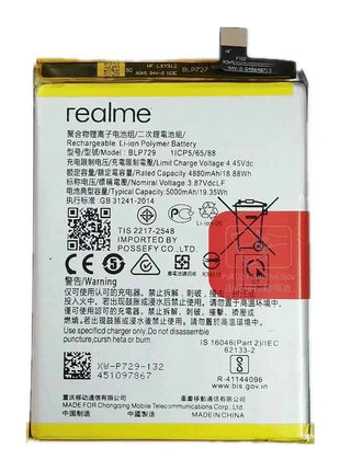 2025 Years 5000mAh BLP729 Original Battery For OPPO Realme 5S 5i 5 Pro Realmi C3 C3i C11 C20 C21 C21Y Narzo 50i Batteries