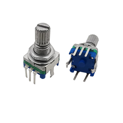 5 pz Encoder Rotativo Da 360 Gradi EC11 Metà/Prugna Albero 5Pin 20 Posizione Con Interruttore A Pulsante Incorporato Maniglia Lungo 15mm 20mm