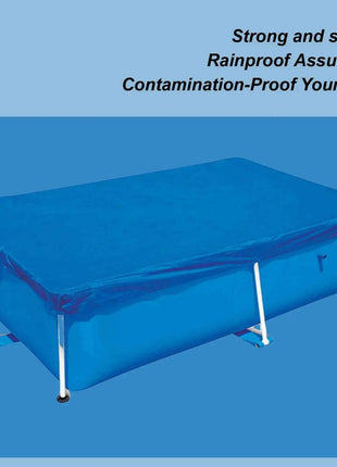 Copertura per piscina rettangolare Copertura per piscina gonfiabile pieghevole in PE impermeabile per piscina fuori terra Copertura per piscina familiare per bambini all'aperto
