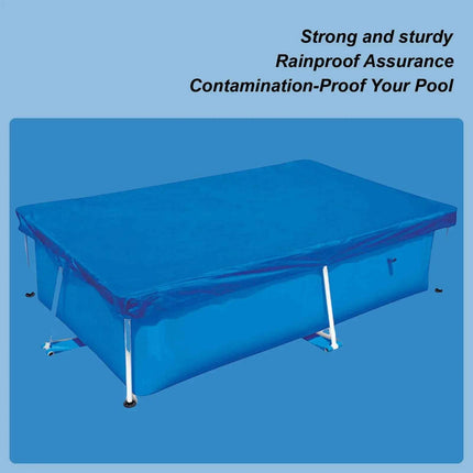 Copertura per piscina rettangolare Copertura per piscina gonfiabile pieghevole in PE impermeabile per piscina fuori terra Copertura per piscina familiare per bambini all'aperto