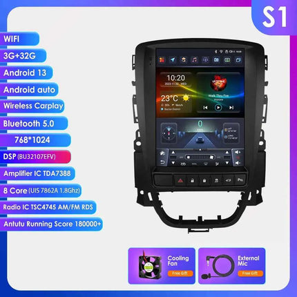 9.7" Hizpo CarPlay Android Car Radio for Opel Astra J Buick Verano 2009 - 2015 Tesla Style Screen GPS DSP 360CAM  Snapdragon6115