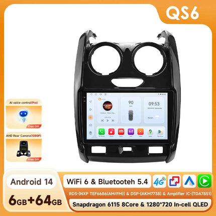 Android Car Radio Player audio for Renault Duster 2015 - 2020 wireless Carplay Android Auto 2din GPS Intelligent Multimedia DSP