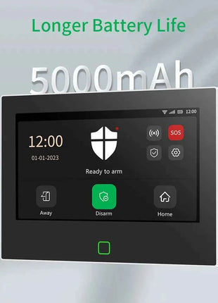 Staniot 7 pollici HD sistema di allarme Wireless WiFi 4G Tuya Smart Home Security Protection funziona con Alexa Google APP Remote Control,Sirena incorporata 115db e batteria da 5000mAh