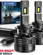 BEVINSEE V55 H7 H4 H11 LED Headlight Bulbs 28000LM 150W 9005 HB3 9006 HB4 9012 HIR2 LED Fog Lights CANbus Super Bright Turbo 12V