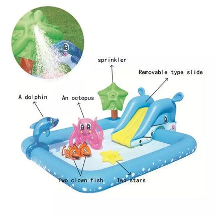 Centro giochi gonfiabile per bambini Giochi d'acqua Pad Piscina gonfiabile per bambini Piscina da bagno per cortile esterno