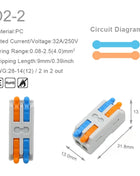 5/10PCS Universal Compact Wire Connector Quick Splitter Electrical Cable Terminal Block For 28-12AWG Small Wiring Connector