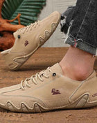 Classic Loafers Trendy Durable Artificial Leather Waterproof Anti Slip Casual Shoes for Outdoor Walking Men’s Motorcycle Boots