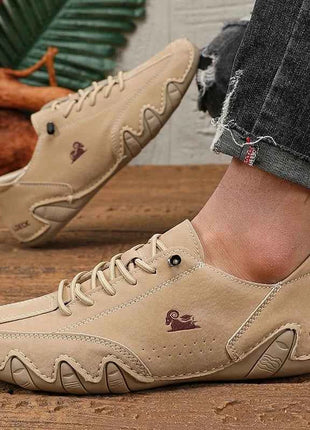 Classic Loafers Trendy Durable Artificial Leather Waterproof Anti Slip Casual Shoes for Outdoor Walking Men’s Motorcycle Boots