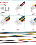 5/10 Pz SH 1.0mm Maschio/Femmina Connettore Con Filo 100/200/300mm Cavo 2/3/4/5/6/8/10P Spille Ponticello linea SH1.0 SHR Per Arduino