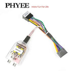 PHYEE Cablaggio convertitore ad alta a bassa impedenza da 16 pin, filtro antirumore trasformatore adattatore uscita linea RCA, Plug & Play per Android per auto