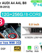 8GB 256GB Carplay 8.8'' Android 14 Auto Car Radio Multimedia player For Audi A4 B8 2009-2016 2 din autoradio Stereo 4G LTE