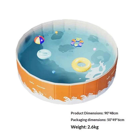 Piscina Familiare Portatile Pieghevole Rinforzata Non Gonfiabile per Bambini, Facile da Montare, per Esterni