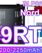 NOHON Replacement Battery for OnePlus 7T 8T 9RT 10T 12 11 9 8 7 6T 6 5T 5 7TPro Phone Batteries BLP801 BLP685 BLP745 BLP743