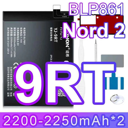 NOHON Replacement Battery for OnePlus 7T 8T 9RT 10T 12 11 9 8 7 6T 6 5T 5 7TPro Phone Batteries BLP801 BLP685 BLP745 BLP743