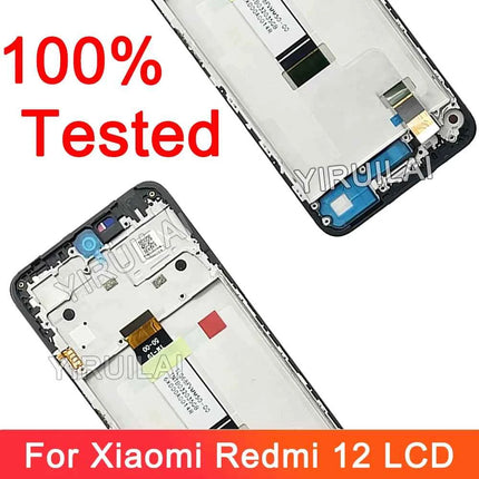 6.79" AMOLED For Xiaomi Redmi 12 LCD Display Touch Screen With Frame Digitizer Assembly For Redmi 23053RN02A 23053RN02Y Screen
