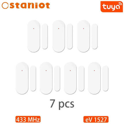 Staniot Tuya 433Mhz Home Alarm System Automatic Sensor Smart Wireless Door and Window Detectors Door opening/closing code