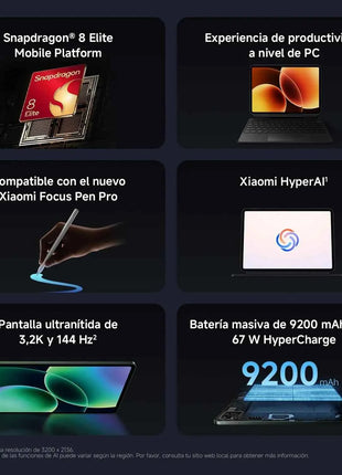 Xiaomi Pad 8 Pro Tablet PC 8GB 256GB 12GB 512GB 11.2 Inch 3.2K WiFi 7 9200mAh Battery