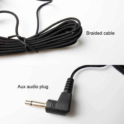 Kit vivavoce Bluetooth per auto Microfono esterno lungo 2,5 metri Microfono audio mono portatile Cavo intrecciato Clip-on Spina Aux da 3,5 mm