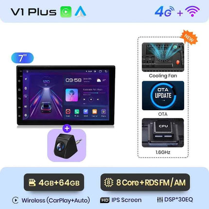 Junsun Qualcomm 8-Core 360 View Camera Universal Stereo 7" 9" 10" Car Radio CarPlay Android Auto Multimedia Player GPS DSP WiFi