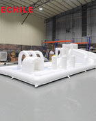 Commercial inflatable fashion playground bouncing water slide amusement park inflatable obstacle course splash pad water park