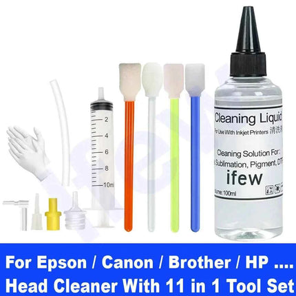 100ML Inkjet Printer Head Cleaning Kit Compatible With Epson Hp Brother Canon Nozzle & Printhead Cleaner For Printers Head Clean
