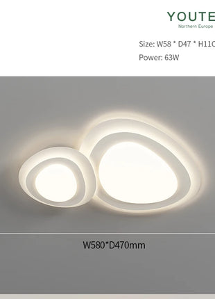 Lampada da soffitto a LED creativa con ciottolo Decorazione di lusso per soggiorno Camera da letto Lampada a sospensione a soffitto Lampadario per sala da pranzo per interni