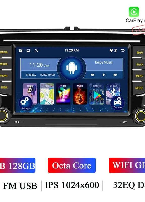 BQCC 7" Android 13 Octa Core Car Player Mirrorlink Carplay WIFI GRS For Volkswagen VW CC Passat B7 Polo Golf 5 6 Jetta mk5 mk6