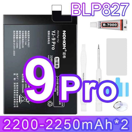 NOHON Replacement Battery for OnePlus 7T 8T 9RT 10T 12 11 9 8 7 6T 6 5T 5 7TPro Phone Batteries BLP801 BLP685 BLP745 BLP743