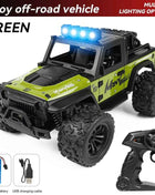 1:16 High Speed Off-Road Alloy RC Cars Police Truck Jeep with Music Sound and LED Lights 2.4G Remote Control Cars Outdoor Toy