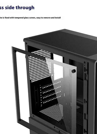 Power Train Flying  PC Case MATX Mini-ITX Chassis SFX/ATX Power Supply Desktop Portable Computer Case U3 port Iron net Panel
